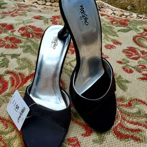 MOSSIMO Black Satin Heels